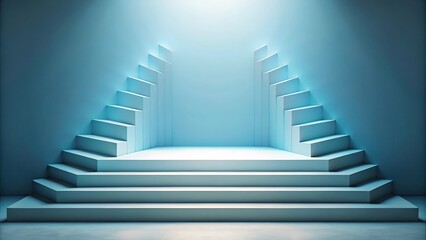 Fototapeta premium Symmetrical abstract background with steps and levels