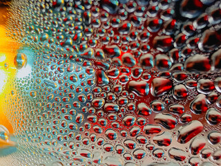 Colorful display showing how water and oil do not mix vivid tones macro shot hdr soothing,Colorful background with water drops on it