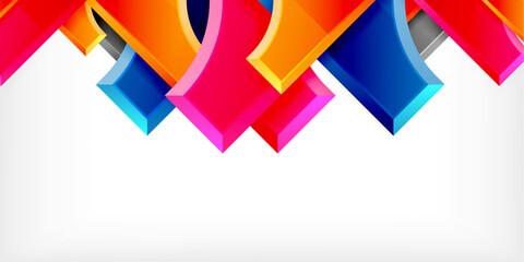 Square, arrow shapes with round elements Vector Illustration For Wallpaper, Banner, Background, Card, Book Illustration, landing page