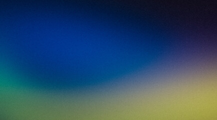 Abstract glowing dark blue green color grainy gradient texture backdrop design, copy space