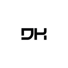 DK monogram logo design letter text name symbol monochrome logotype alphabet character simple logo