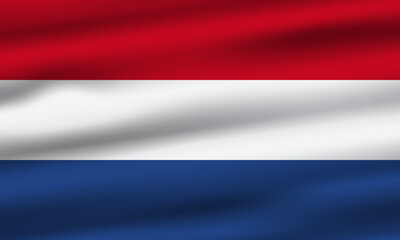 Holland national flag 3d waving background