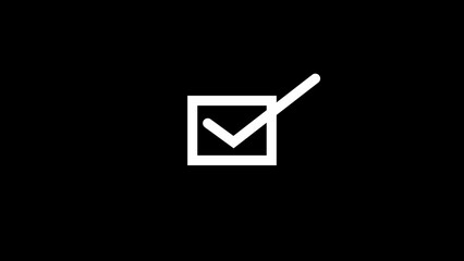 check mark in a box