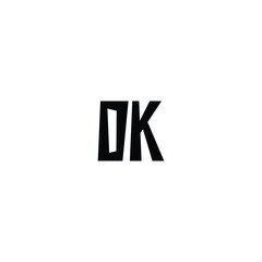 Obraz premium DK monogram logo design letter text name symbol monochrome logotype alphabet character simple logo