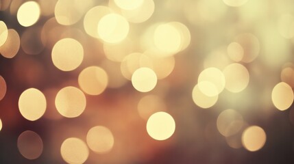 Obraz premium A blurry image of a bunch of circles with a yellowish tint