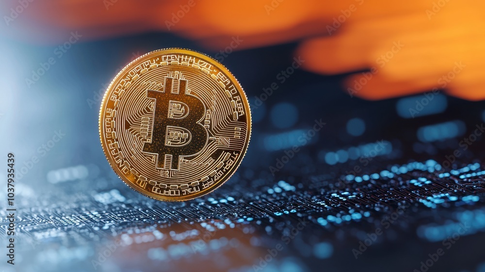 Poster usdt coin floating within a matrix of blockchain technology, secure financial transactions, 3d illus