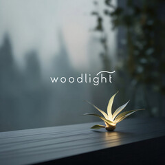 A glowing plant brings nature and light together in serene elegance.