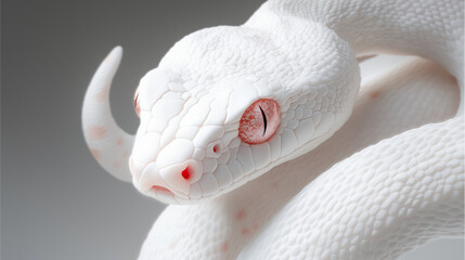 Fototapeta premium Realistic Albino Snake in Stunning Detail