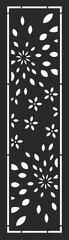 Blooming Elegance: Floral Laser Cut Panel Design