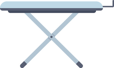 Empty ironing board is waiting for ironing clothes at home