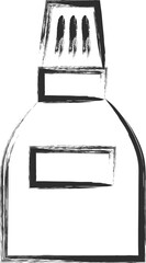 筆書き教材道具関連の単品アイコン　接着剤