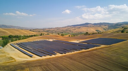 Field of solar panels. 
