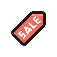 Sale tag outline icon for graphic design, apps and websites