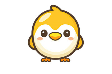 A cute and cheerful cartoon bird illustration, perfect for children's materials and playful designs.