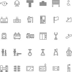 線画駅関連のイラストアイコンセット