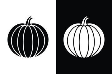 Pumpkin Vegetable Icon. Modern Flat Graphic and Silhouette Illustration Design