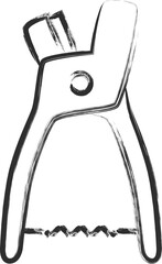 筆書き駅関連の単品アイコン　切符切り