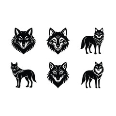 Obraz premium Bold wolf vector illustration perfect for logos, prints, and digital designs