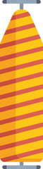 Empty ironing board standing vertically, a simple icon of a necessary tool for ironing clothes