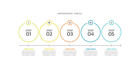 Business infographic template design step