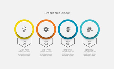 Business infographic template design step