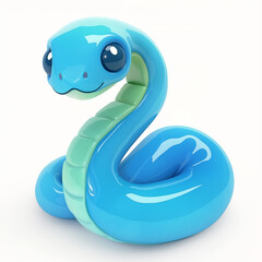 Fototapeta premium 2025 blue snake year, new year's greetings, 12 zodiac animals, make a new year's card