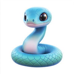 Fototapeta premium 2025 blue snake year, new year's greetings, 12 zodiac animals, make a new year's card