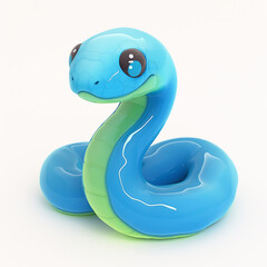 Fototapeta premium 2025 blue snake year, new year's greetings, 12 zodiac animals, make a new year's card