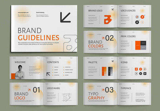 Identity Brand Manual Guidelines Book Template
