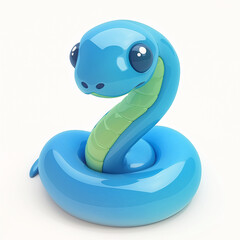 Fototapeta premium 2025 blue snake year, new year's greetings, 12 zodiac animals, make a new year's card