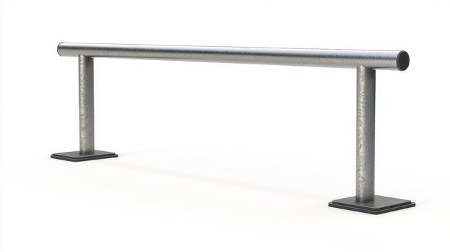 Gymnastic parallel bars made of metal isolated on a white background. Generative AI