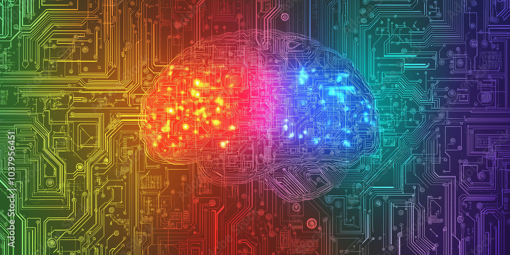 Poster Artificial intelligence is forming inside computer hardware