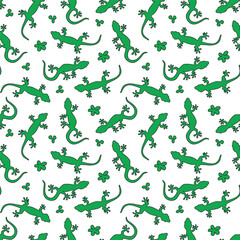 lizard design, seamless pattern for decorating all fashion designs, fabrics, wallpapers and prints. on a white background