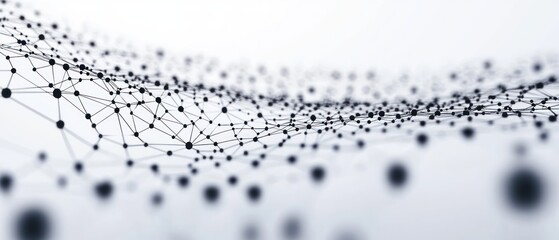 Abstract representation of interconnected nodes and lines, symbolizing data or networks.