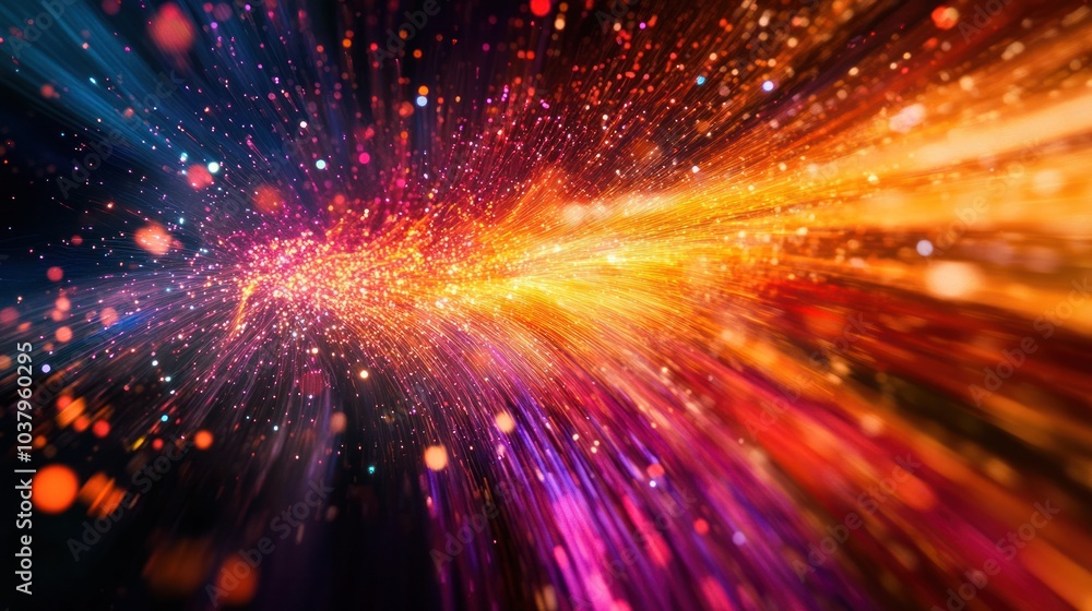 Aufkleber a close-up shot of fireworks bursting into colorful explosions, captured with a slow shutter speed t