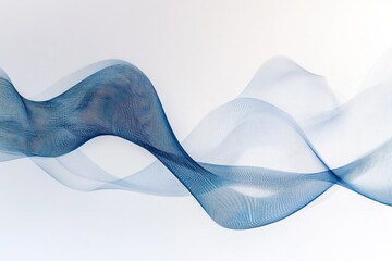 A collection of blue line movements that flow smoothly across the frame, evoking a sense of speed and innovation. The lines are layered and interwoven, with a soft glow effect