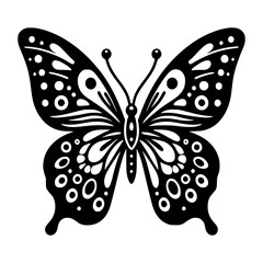 Butterfly silhouette vector isolated on white background. Butterflies silhouette vector