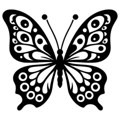 Butterfly silhouette vector isolated on white background. Butterflies silhouette vector