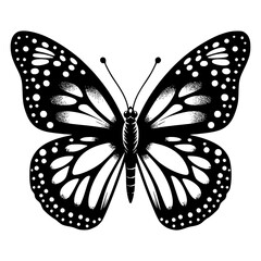 Butterfly silhouette vector isolated on white background. Butterflies silhouette vector