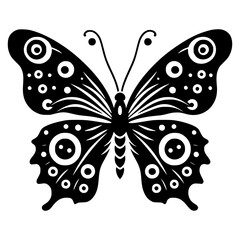 Butterfly silhouette vector isolated on white background.Butterflies silhouette vector