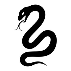 Fototapeta premium snake tattoo icon silhouette vector symbol