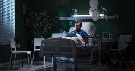 Young dad greeted by woman and daughter, celebrating his birthday.