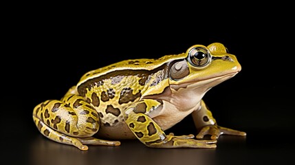Fototapeta premium Common Water Frog in front of a white background 