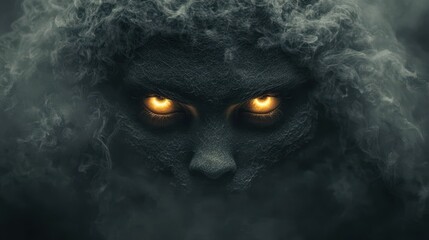 Glowing Eyes in the Smoke Monster