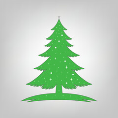 Christmas tree vector illustration