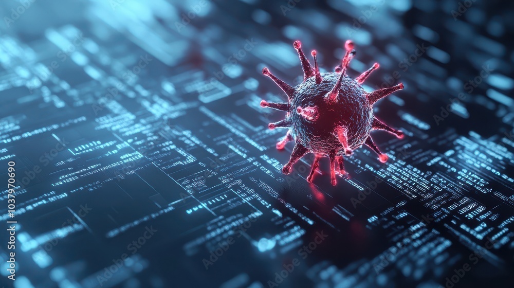 Poster exploring the intricacies of viral structures in a digital landscape a scientific perspective