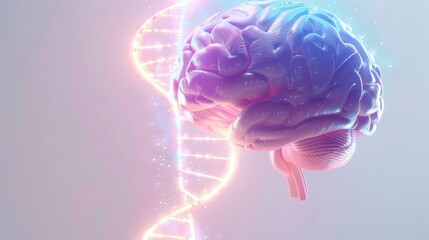 a human brain, with luminous