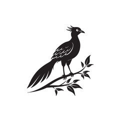 Obraz premium Illustration with silhouettes of four bird