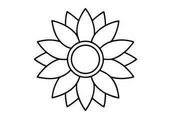 Continuous Line Art of a Sunflower – Botanical Vector Design