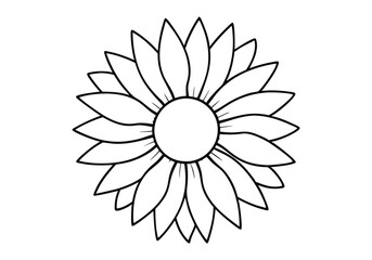 Continuous Line Art of a Sunflower – Botanical Vector Design